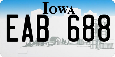 IA license plate EAB688