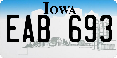 IA license plate EAB693