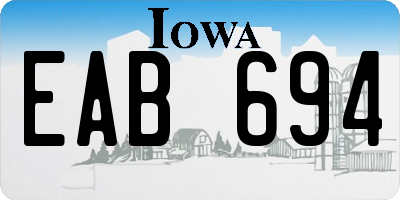 IA license plate EAB694