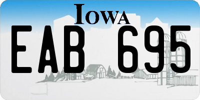 IA license plate EAB695