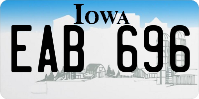 IA license plate EAB696