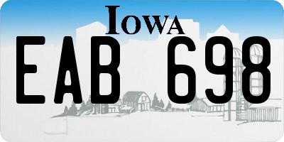 IA license plate EAB698