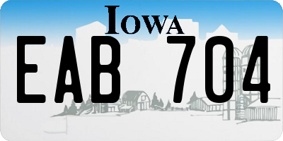 IA license plate EAB704