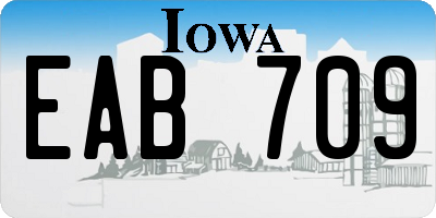 IA license plate EAB709