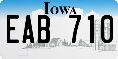 IA license plate EAB710