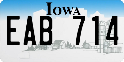 IA license plate EAB714