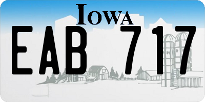 IA license plate EAB717