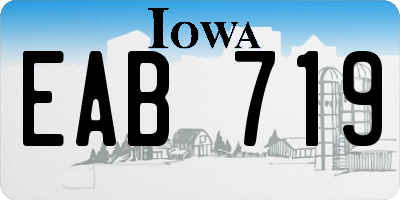 IA license plate EAB719