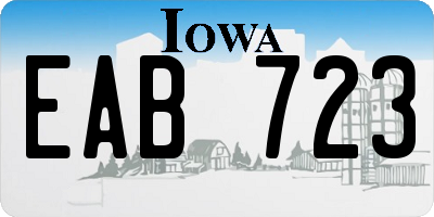 IA license plate EAB723