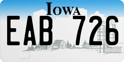 IA license plate EAB726