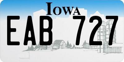 IA license plate EAB727