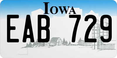 IA license plate EAB729