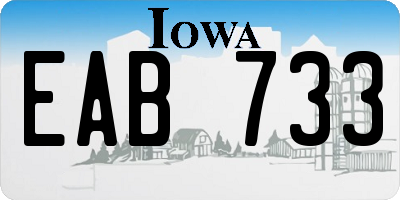 IA license plate EAB733