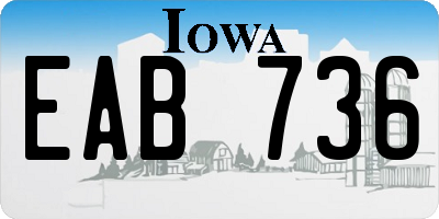 IA license plate EAB736