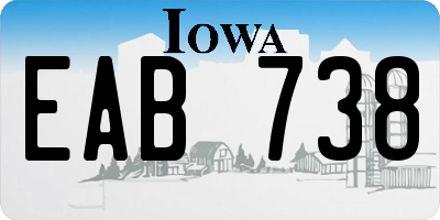 IA license plate EAB738