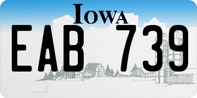 IA license plate EAB739