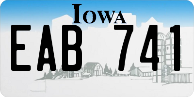 IA license plate EAB741