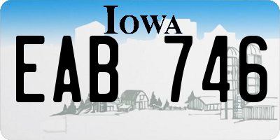 IA license plate EAB746