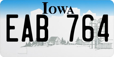 IA license plate EAB764