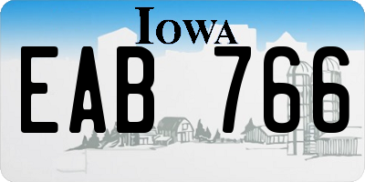 IA license plate EAB766