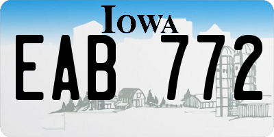 IA license plate EAB772