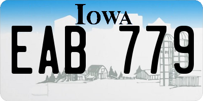 IA license plate EAB779