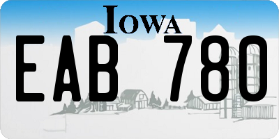 IA license plate EAB780