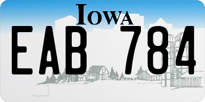 IA license plate EAB784