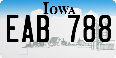 IA license plate EAB788