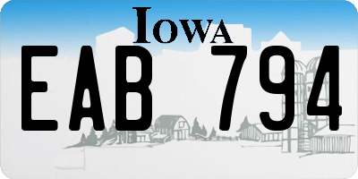 IA license plate EAB794