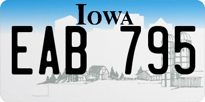 IA license plate EAB795