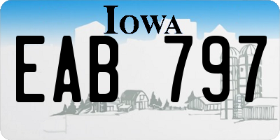 IA license plate EAB797