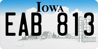 IA license plate EAB813