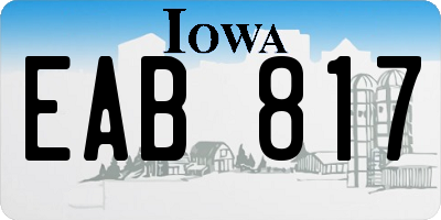 IA license plate EAB817