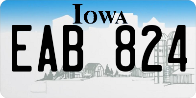 IA license plate EAB824
