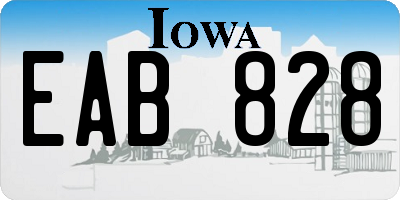 IA license plate EAB828