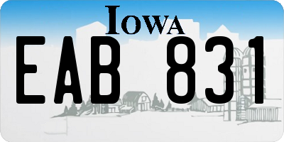 IA license plate EAB831