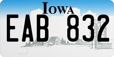 IA license plate EAB832