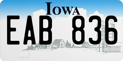 IA license plate EAB836