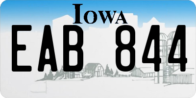 IA license plate EAB844