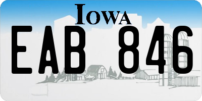 IA license plate EAB846