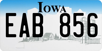IA license plate EAB856