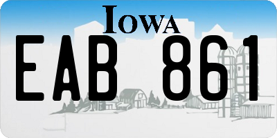 IA license plate EAB861