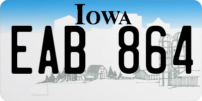 IA license plate EAB864