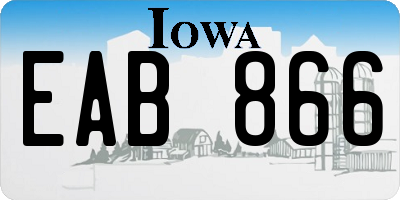 IA license plate EAB866