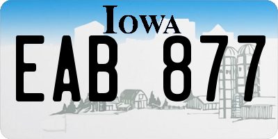 IA license plate EAB877