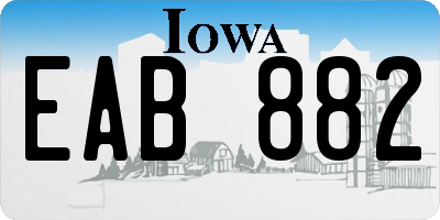 IA license plate EAB882