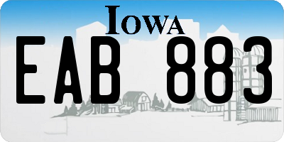 IA license plate EAB883