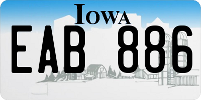 IA license plate EAB886