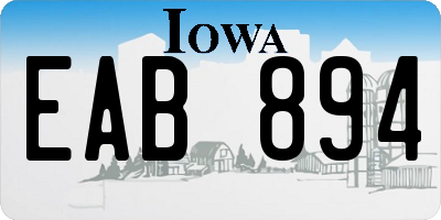 IA license plate EAB894